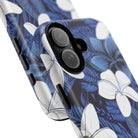 Eternal Blue Plumeria Personalized Magnetic Case for iPhone Phone Case The Local Banyan
