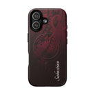 Eternal Ember Personalized MagSafe iPhone Case Detail View - Hawaiian Red Tribal Polynesian Design Close Up - The Local Banyan