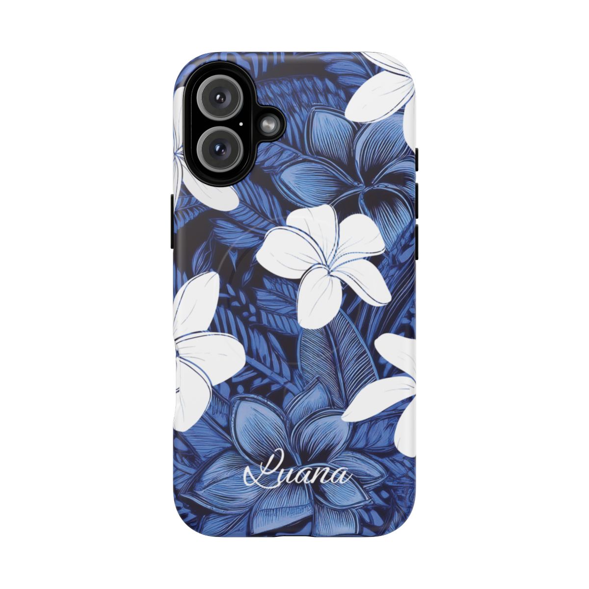 Eternal Blue Plumeria Personalized Magnetic Case for iPhone Phone Case The Local Banyan iPhone 16 Plus Matte