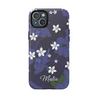 Vintage Blue Personalized Magnetic Case for iPhone Phone Case The Local Banyan iPhone 15 Plus Matte