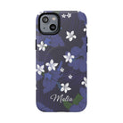 Vintage Blue Personalized Magnetic Case for iPhone Phone Case The Local Banyan iPhone 14 Plus Matte