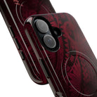 Woman holding Eternal Ember Personalized MagSafe iPhone Case - Hawaiian Red Tribal Polynesian Design - The Local Banyan