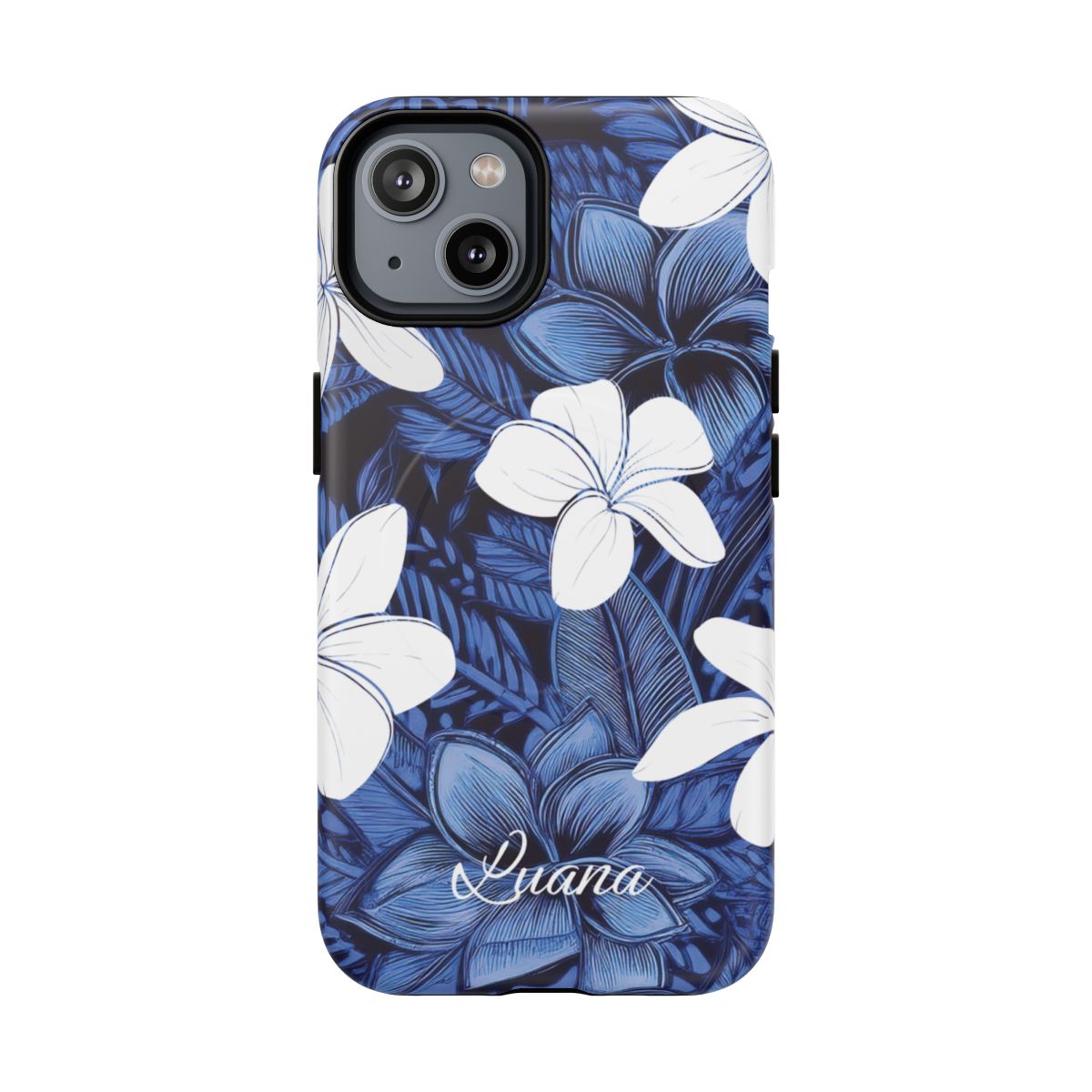 Eternal Blue Plumeria Personalized Magnetic Case for iPhone Phone Case The Local Banyan iPhone 14 Matte