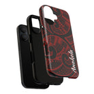Island Tribal Personalized MagSafe iPhone Case Side View - Dual Layer Drop Protection Hawaiian Phone Case - The Local Banyan
