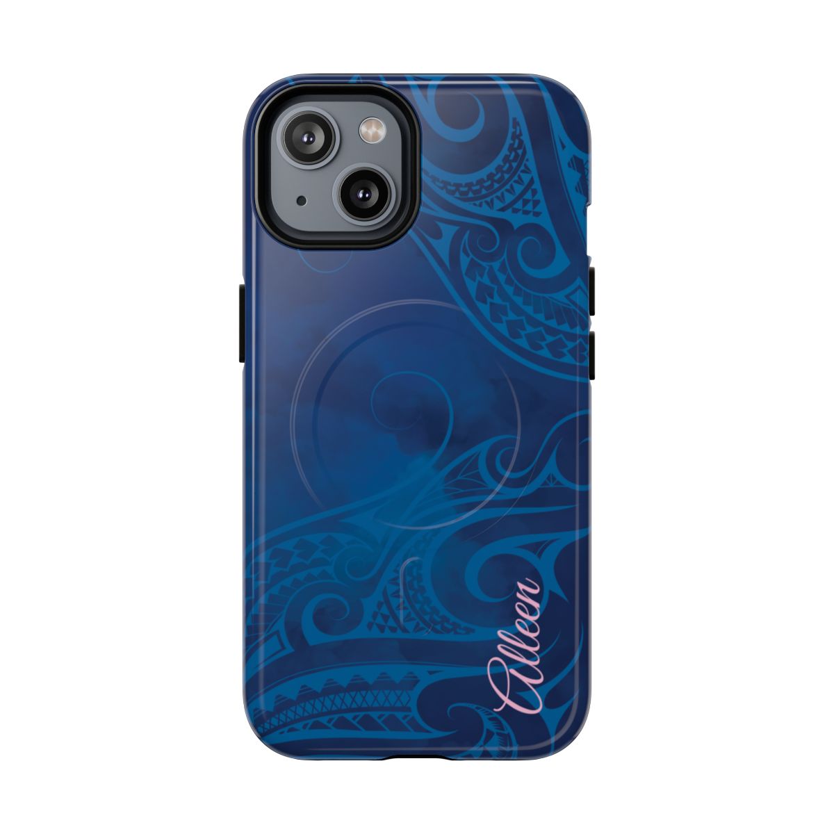 Kai Legacy Personalized MagSafe iPhone Case Side View - Dual Layer Drop Protection Hawaiian Phone Case - The Local Banyan