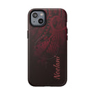 Eternal Ember Personalized MagSafe iPhone Case Detail View - Hawaiian Red Tribal Polynesian Design Close Up - The Local Banyan