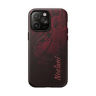 Eternal Ember Personalized MagSafe iPhone Case iPhone 14 Pro Max Matte - Hawaiian Red Tribal Polynesian Design - The Local Banyan