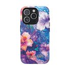 Aloha Wai Personalized MagSafe iPhone Case Detail View - Hawaiian Aloha Tropical Floral Design Close Up - The Local Banyan