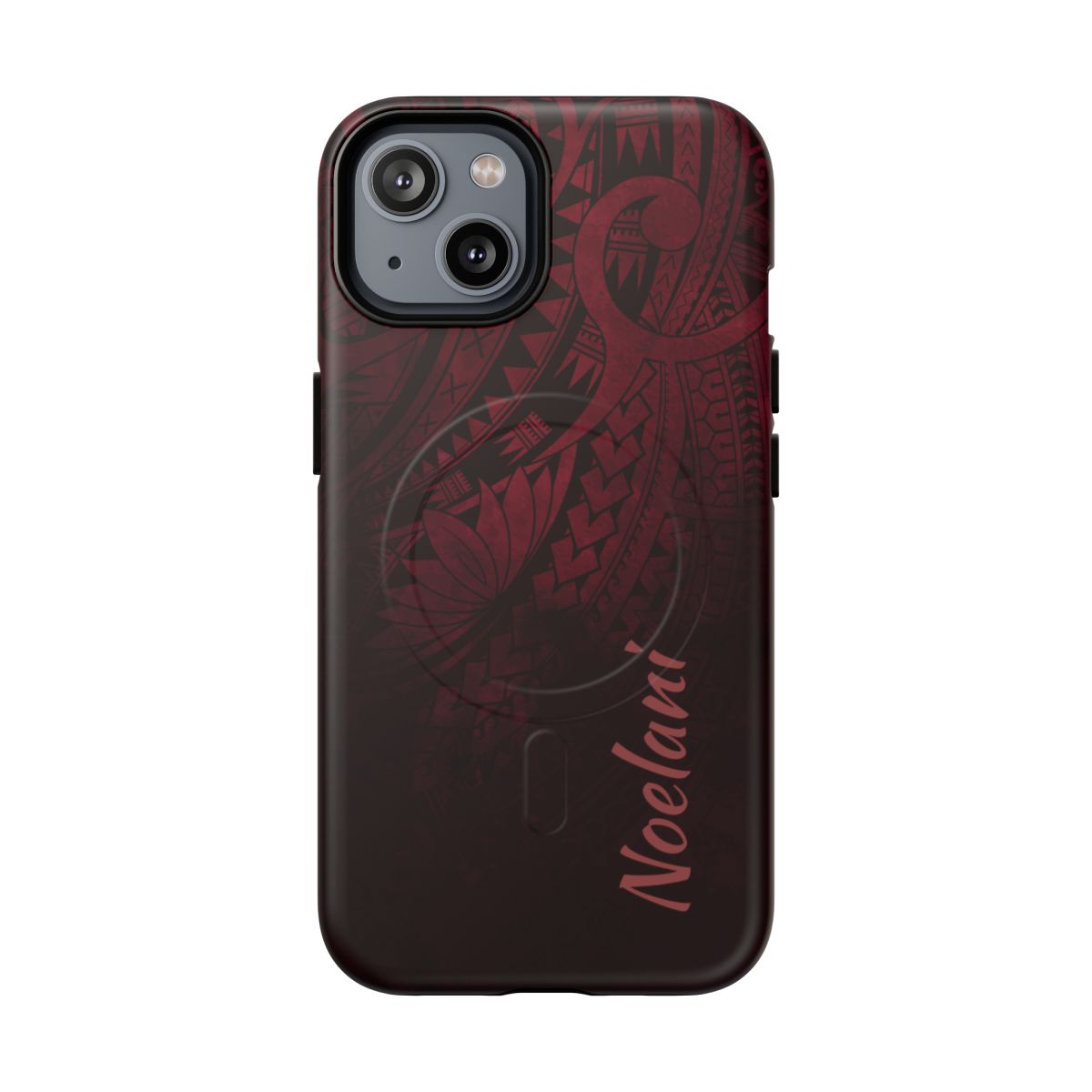 Eternal Ember Personalized MagSafe iPhone Case iPhone 14 Matte - Hawaiian Red Tribal Polynesian Design - The Local Banyan