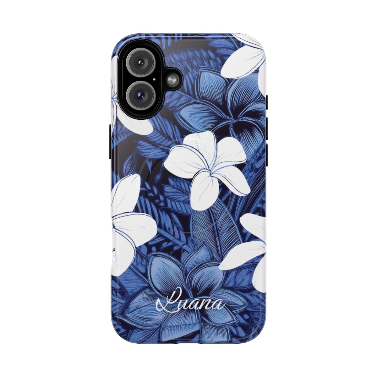 Eternal Blue Plumeria Personalized Magnetic Case for iPhone Phone Case The Local Banyan iPhone 16 Plus Glossy