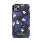 Vintage Blue Personalized Magnetic Case for iPhone Phone Case The Local Banyan iPhone 14 Plus Glossy