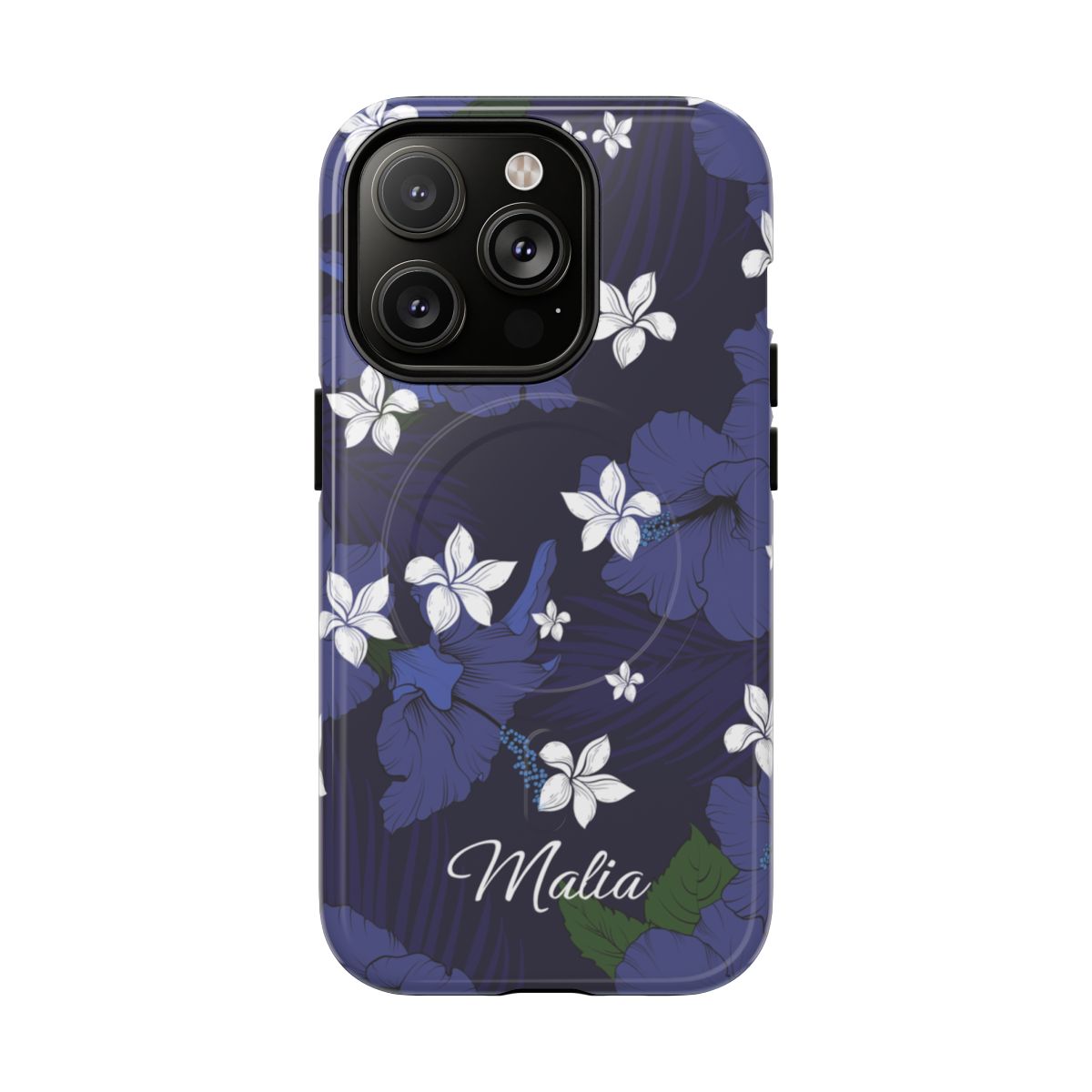 Vintage Blue Personalized Magnetic Case for iPhone Phone Case The Local Banyan iPhone 14 Pro Glossy