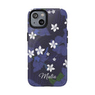 Vintage Blue Personalized Magnetic Case for iPhone Phone Case The Local Banyan iPhone 14 Glossy