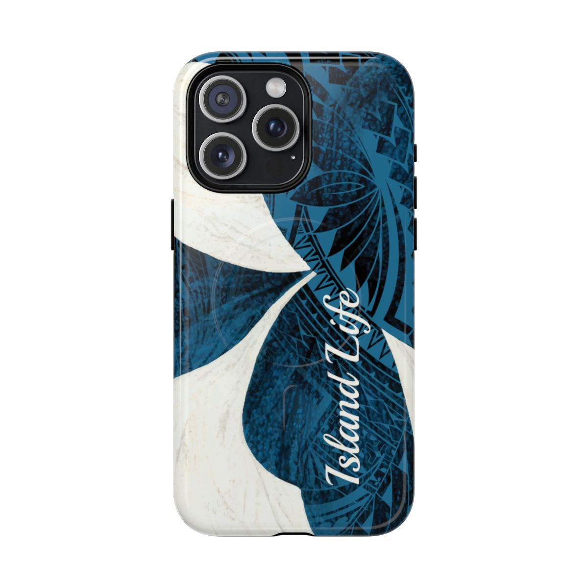 Hana Breeze Personalized MagSafe iPhone Case Side View - Dual Layer Drop Protection Hawaiian Phone Case - The Local Banyan
