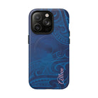 Kai Legacy Personalized MagSafe iPhone Case Detail View - Hawaiian Ocean Blue Polynesian Tribal Design Close Up - The Local Banyan