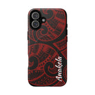 Island Tribal Personalized MagSafe iPhone Case Side View - Dual Layer Drop Protection Hawaiian Phone Case - The Local Banyan